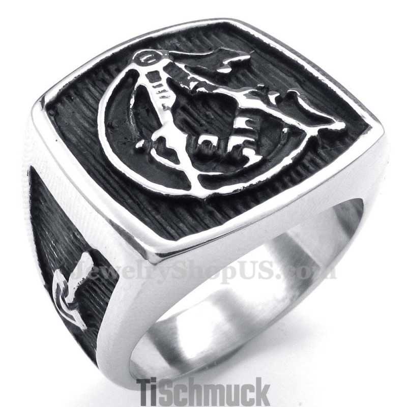 Freimaurerring Aus Titan