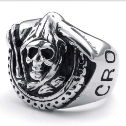 Totenkopfring Aus Titan