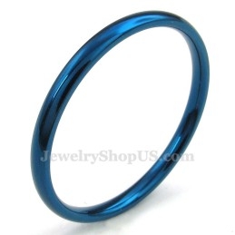 2 Mm Runder Blauer Titanring