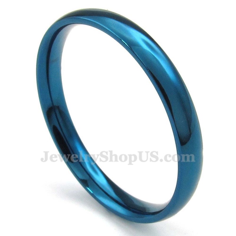 3 Mm Runder Blauer Titanring