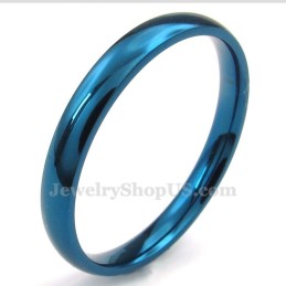 3 Mm Runder Blauer Titanring