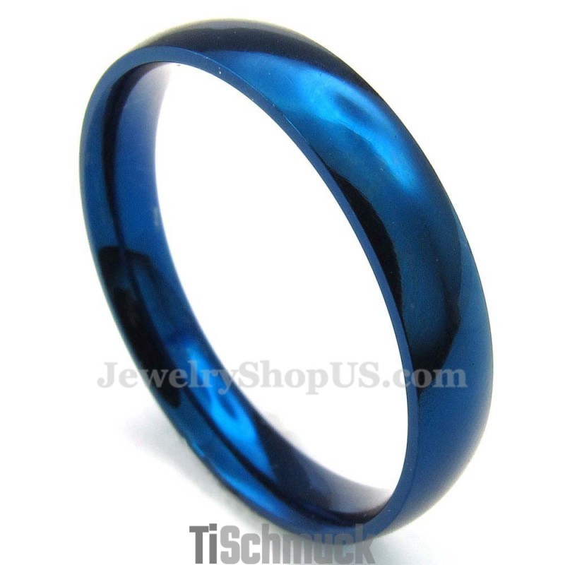 Mm Runder Blauer Titanring Mm Runder Blauer Titanring