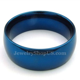 8 Mm Runder Blauer Titanring