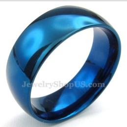 10 Mm Runder Blauer Titanring
