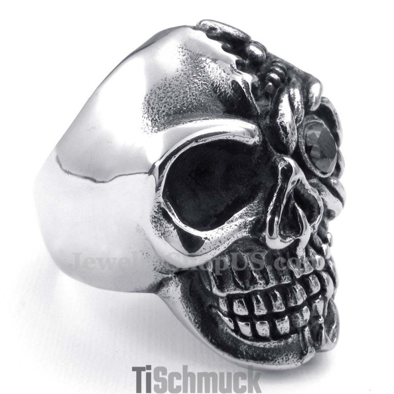 Totenkopfring Aus Titan