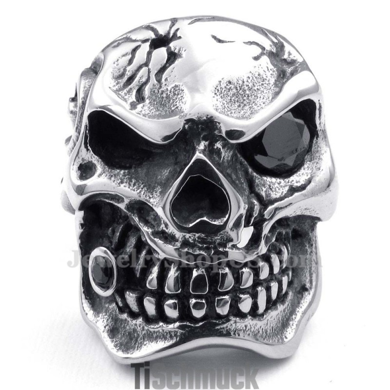Totenkopfring Aus Titan