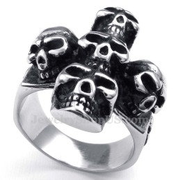 Totenkopfring Aus Titan