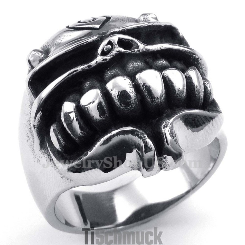 Totenkopfring Aus Titan