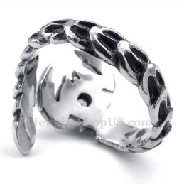 Titan-Skorpionring Mit Blauem Zirkon