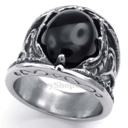 Titanring Mit Schwarzem Zirkon