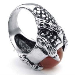 Titanring Mit Schwarzer Achateinlage