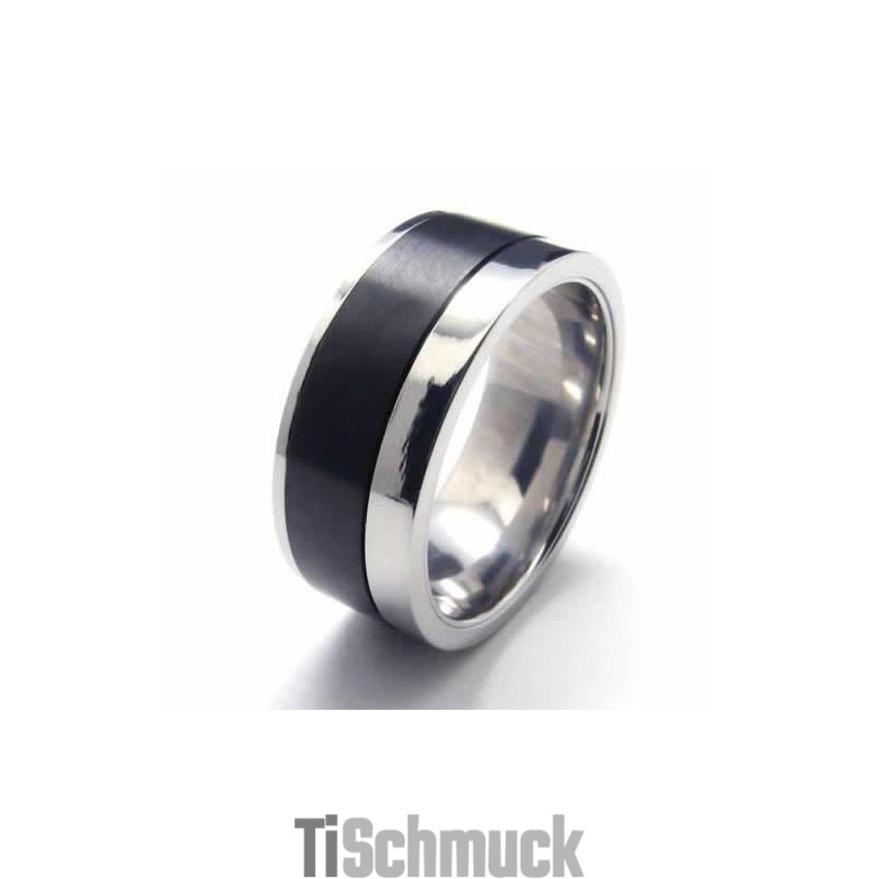 8 Mm Schwarzer Titanring Für Herren