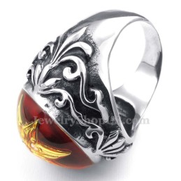 Goldener Davidstern-Ring Aus Titan