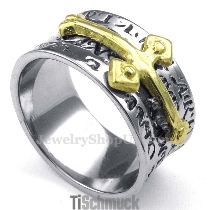 Titan-Gold-Kreuzring