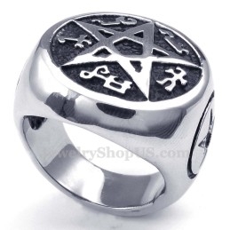 Titanring Mit Fünfzackigem Stern