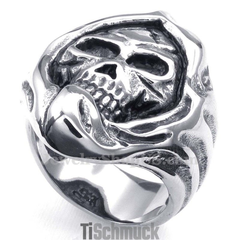 Totenkopfring Aus Titan Totenkopfring Aus Titan
