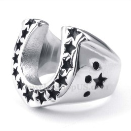 Fünfzackiger Stern Titan Pferdehufring