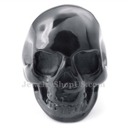Schwarzer Totenkopfring Aus Titan