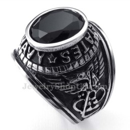 Titanring Mit Schwarzem Zirkon