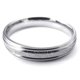 Sandgestrahlter Sweetheart-Ring Aus Titan (Damen)