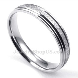Sandgestrahlter Sweetheart-Ring Aus Titan (Damen)