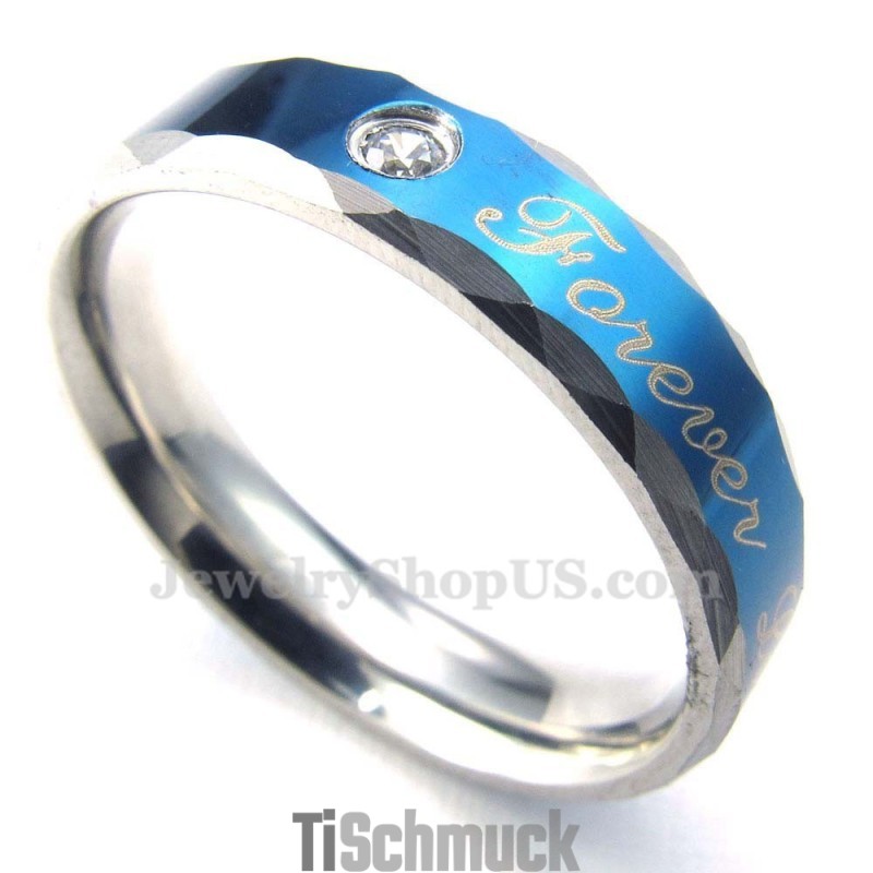 Blauer Titan-Paarring „Forever Love“ (Herren) Blauer Titan-Paarring „Forever Love“ (Herren)