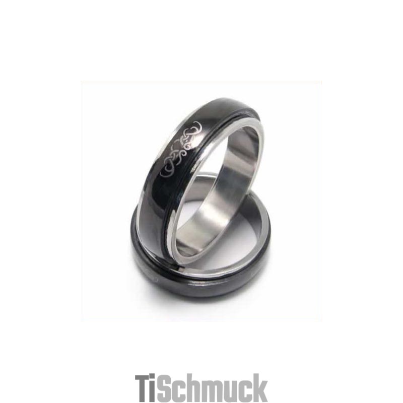 6 Mm Schwarzer Titanring Für Herren