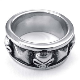 Totenkopfring Aus Titan