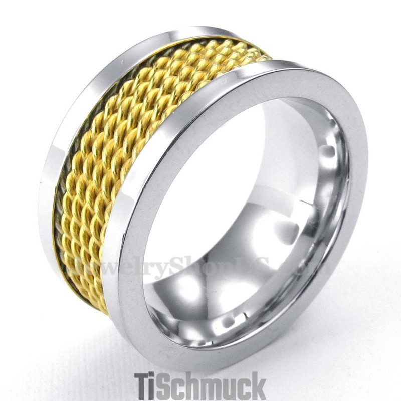 Golddraht-Titanring Golddraht-Titanring