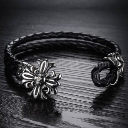 Guter Verkauf Herren Titan Lederarmband C871