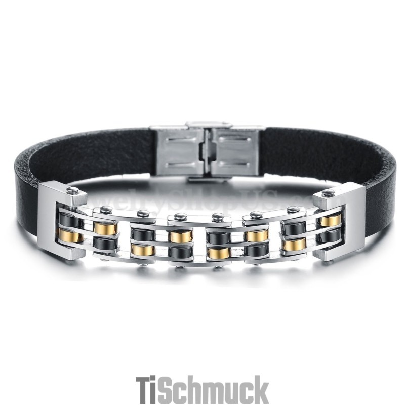 Heißer Verkauf Männer Titan Leder Armband C839 Heißer Verkauf Männer Titan Leder Armband C839