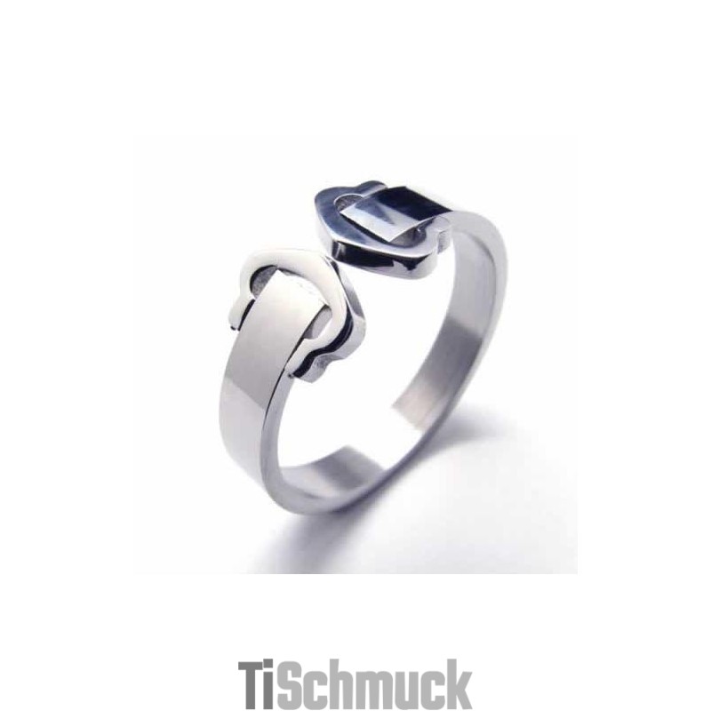 Herz Mit Herz Verbunden 8Mm Titanring Herz Mit Herz Verbunden 8Mm Titanring