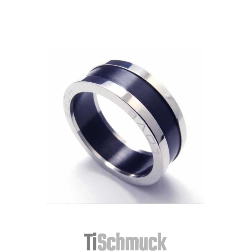 Love 8Mm Schwarzer Titanring Love 8Mm Schwarzer Titanring