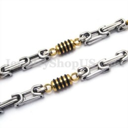 Silber Gold Herren Titan Halskette Kette