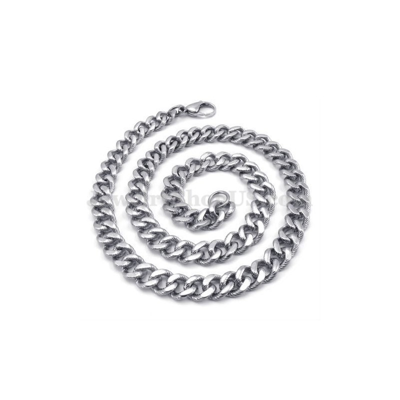 Sexy Silber Herren Titan Halskette Kette