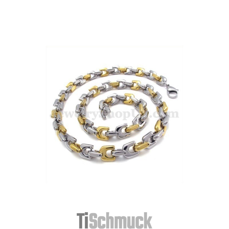 Mode Gold Herren Titan Halskette Kette Mode Gold Herren Titan Halskette Kette