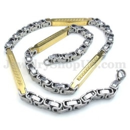 Silber Gold Herren Titan Halskette Kette