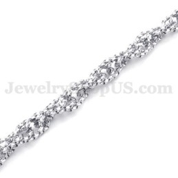 Neue Stil Silber Herren Titan Halskette Kette