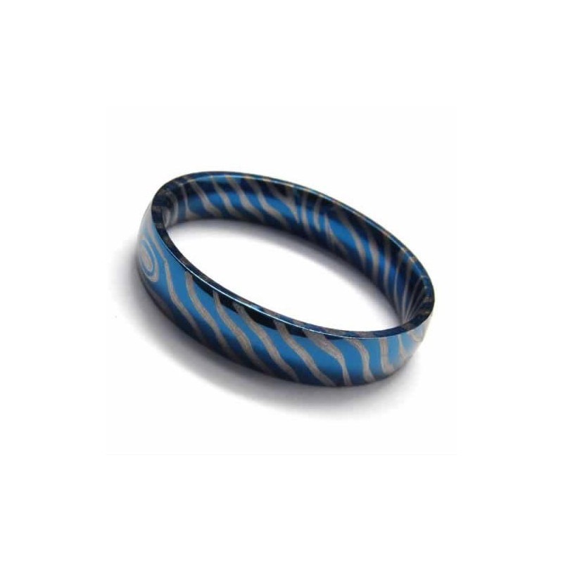 4 Mm Blauer Titanring Für Damen