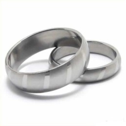 6 Mm Gewölbter Unisex-Titanring