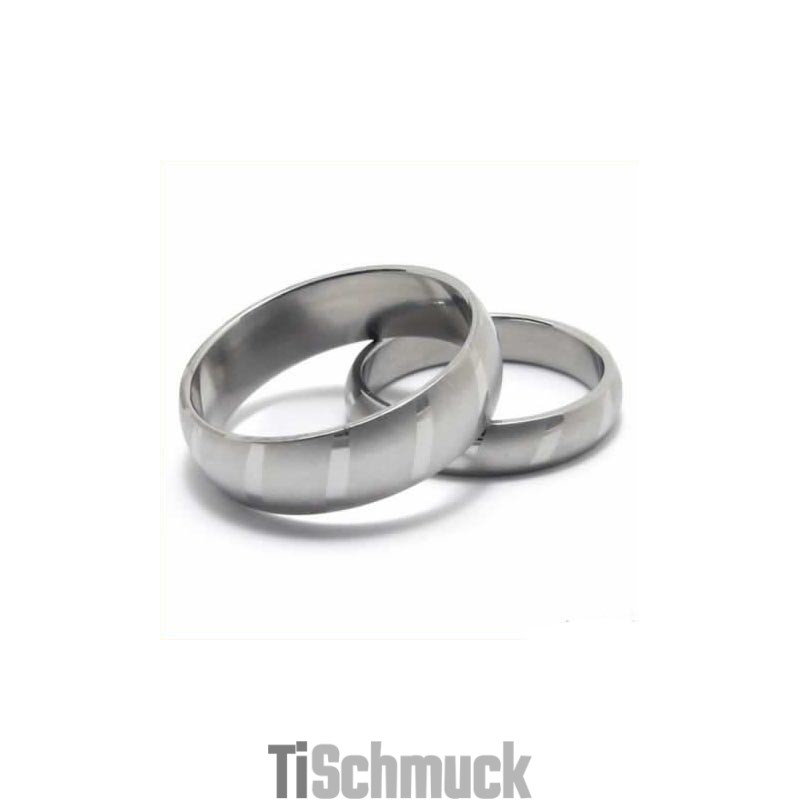 6 Mm Gewölbter Unisex-Titanring 6 Mm Gewölbter Unisex-Titanring