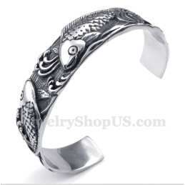 Herrenarmband Aus Titan Mit Fischmuster