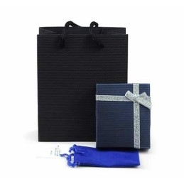 Bibelkreuz Herrenring Aus Blauem Titan, 4 Mm