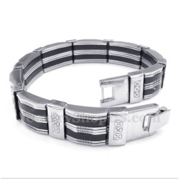 Herrenarmband Aus Titan Und Kautschuk