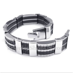 Herrenarmband Aus Titan Und Kautschuk