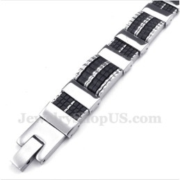 Herrenarmband Aus Titan Und Kautschuk