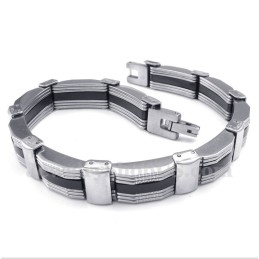 Herrenarmband Aus Titan Und Kautschuk