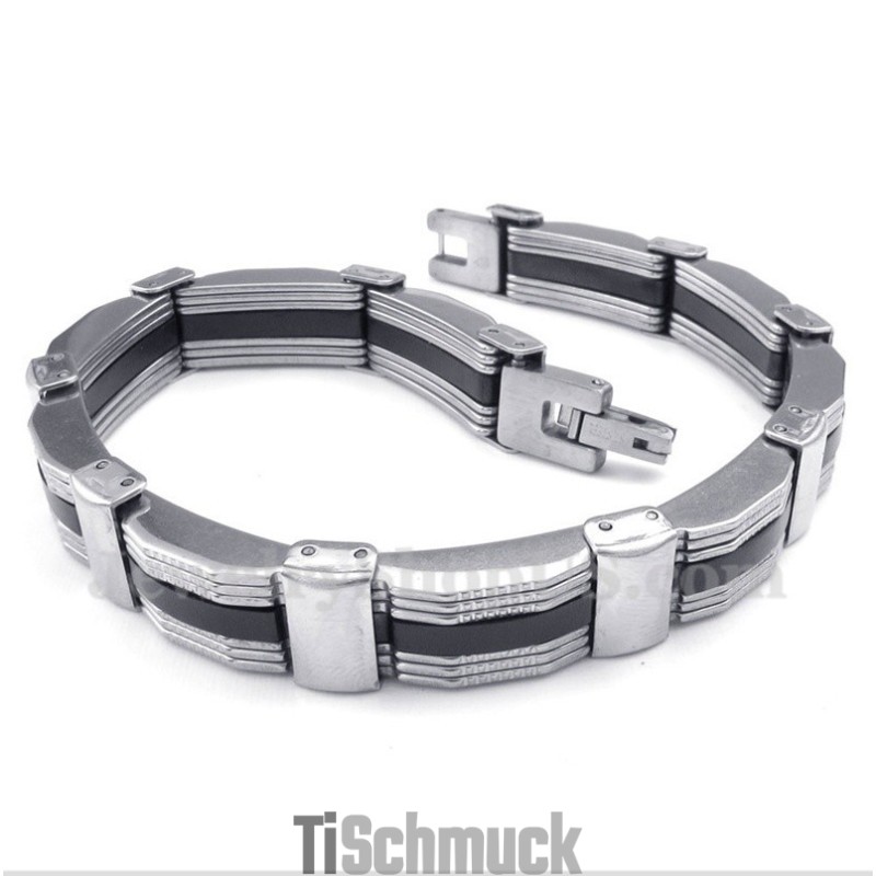 Herrenarmband Aus Titan Und Kautschuk Herrenarmband Aus Titan Und Kautschuk