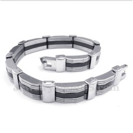 Herrenarmband Aus Titan Und Kautschuk