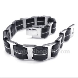 Herrenarmband Aus Titan Und Kautschuk